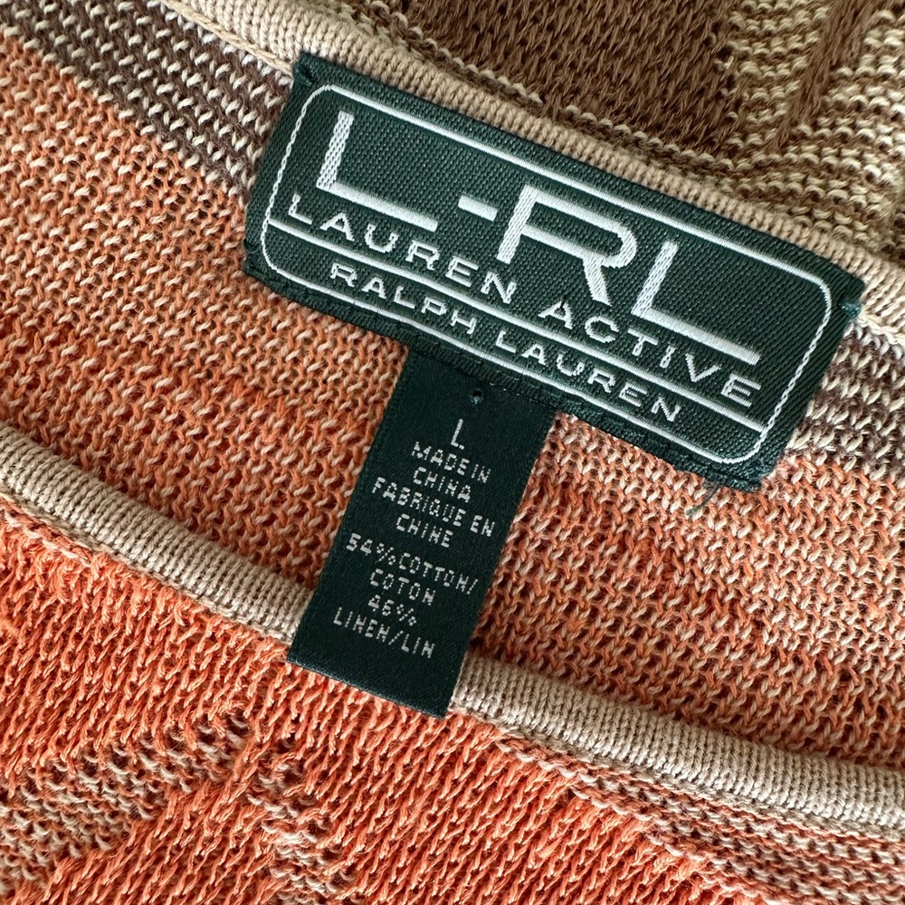 Vintage Ralph Lauren Active Navajo Aztec Crochet Tunic Sweater, Size Large - Picture 8 of 8